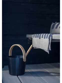 Saunalepel beige/zwart - (L)43 cm