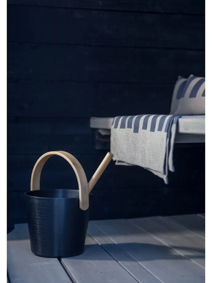 Saunalepel beige/zwart - (L)43 cm