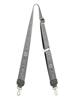 Schouderriem "Signature" antraciet - (L)125 cm