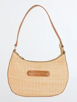 Schoudertas "Nora" lichtbruin/beige - (B)26 x (H)16 x (D)6 cm