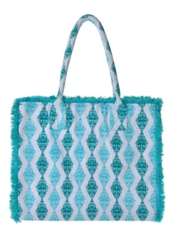 Schoudertas turquoise - (B)35 x (H)30 x (D)20 cm