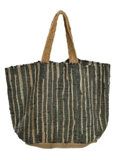 Schoudertas zwart/beige - (B)24 x (H)16 cm
