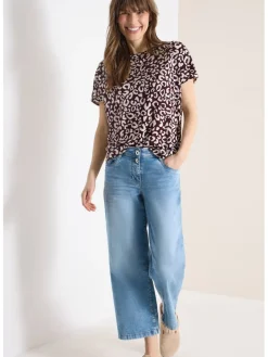 Shirt beige/bordeaux