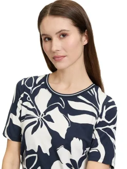 Shirt donkerblauw/wit