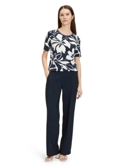 Shirt donkerblauw/wit