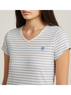 Shirt wit/blauw