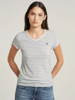 Shirt wit/blauw