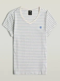 Shirt wit/blauw