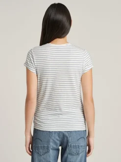 Shirt wit/blauw