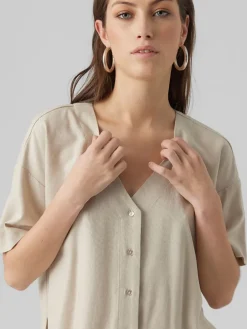 Shirt zandkleurig