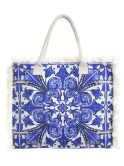 Shopper blauw - (B)43 x (H)35 x (D)12 cm