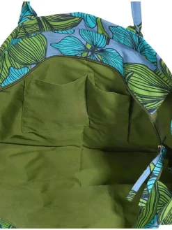 Shopper lichtblauw/groen - (B)58 x (H)32 cm