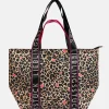Shopper "Mirella" lichtbruin/zwart - (B)36 x (H)32 x (D)20 cm