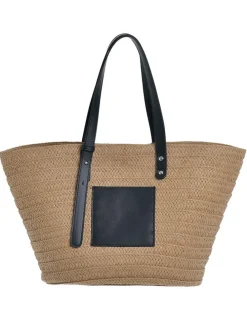 Shopper naturel/zwart - (B)47 x (H)27 cm