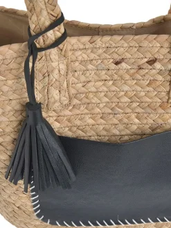 Shopper naturel/zwart - (B)45 x (H)25 x (D)15 cm