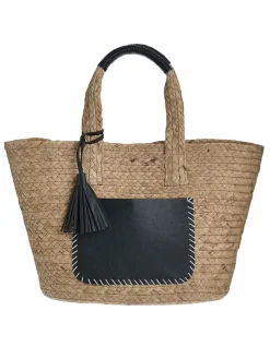 Shopper naturel/zwart - (B)45 x (H)25 x (D)15 cm