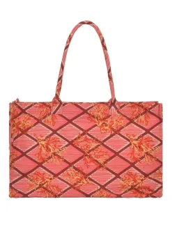 Shopper oranje/roze - (B)58 x (H)32 cm