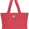Shopper "Siria Sasja" koraalrood - (B)64 x (H)32 x (D)21 cm