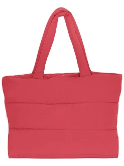Shopper "Siria Sasja" koraalrood - (B)64 x (H)32 x (D)21 cm