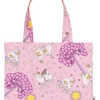 Shopper "Sweethearts" lichtroze/paars - (B)36 x (H)44 cm