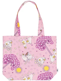 Shopper "Sweethearts" lichtroze/paars - (B)36 x (H)44 cm
