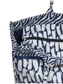 Shopper wit/donkerblauw - (B)45 x (H)37 x (D)20 cm