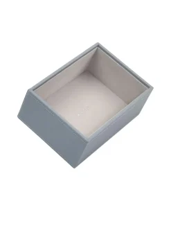Sieradenkistje blauwgrijs - (B)18 x (H)12,5 x (D)7,2 cm