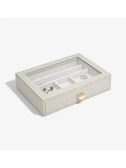 Sieradenkistje "Classic" crème - (B)25 x (H)18 x (D)5,6 cm