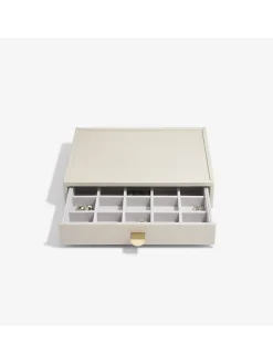 Sieradenkistje "Classic" crème - (B)25 x (H)18 x (D)5,8 cm