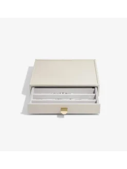 Sieradenkistje "Classic" crème - (B)25 x (H)18 x (D)5,8 cm