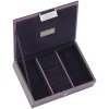 Sieradenkistje paars - (B)18 x (H)12,5 x (D)4,5 cm