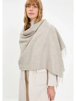 Sjaal beige/wit