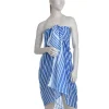 Sjaal blauw/wit - (L)180 x (B)100 cm