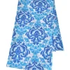 Sjaal blauw/wit - (L)180 x (B)110 cm