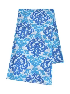 Sjaal blauw/wit - (L)180 x (B)110 cm
