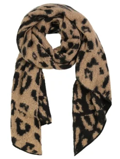 Sjaal camel/zwart