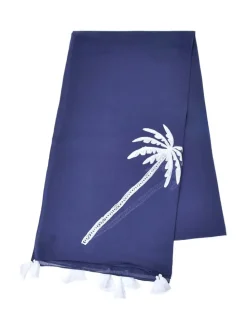 Sjaal donkerblauw - (L)180 x (B)100 cm