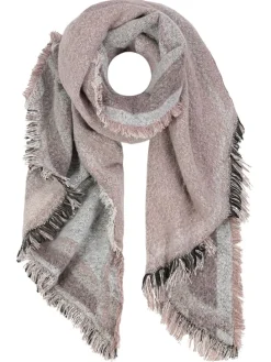 Sjaal lichtroze/grijs - (L)240 x (B)70 cm