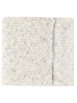Sjaal "Melis" met wollen andeel crème - (L)195 x (B)32 cm