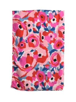 Sjaal rood/roze/blauw - (L)180 x (B)60 cm