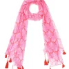 Sjaal roze/rood - (L)180 x (B)100 cm