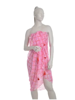 Sjaal roze/rood - (L)180 x (B)100 cm
