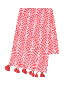 Sjaal roze/wit - (L)180 x (B)100 cm