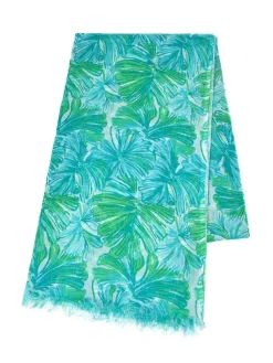 Sjaal turquoise/groen - (L)180 x (B)100 cm