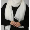 Sjaal wit - (L)180 x (B)70 cm