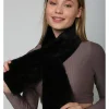Sjaal zwart - (L)106 x (B)15 cm
