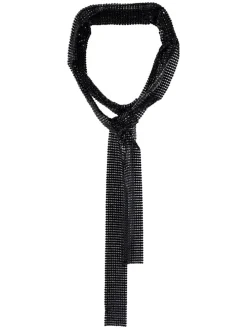 Sjaal zwart - (L)167 x (B)3 cm