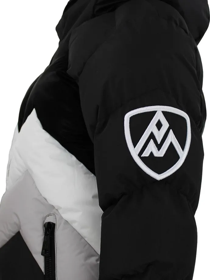 Ski-/snowboardjas "Arulis" zwart/grijs/wit