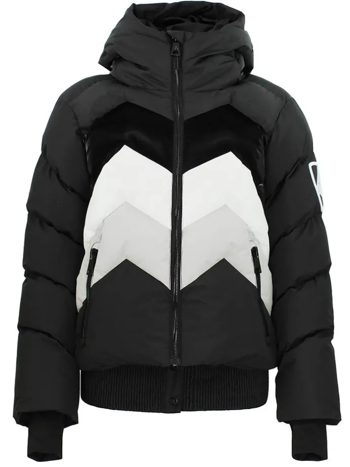 Ski-/snowboardjas "Arulis" zwart/grijs/wit