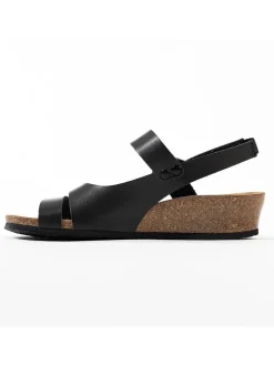 Sleehaksandalen "Angela" zwart